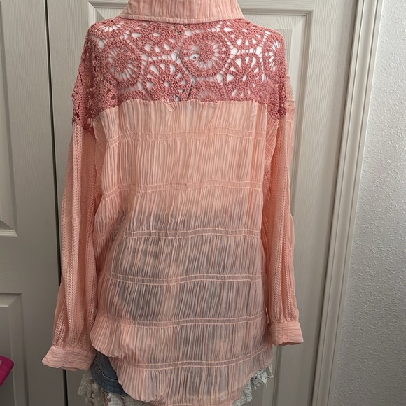 POL Baby Pink Button Front Top - Picture 3 of 3